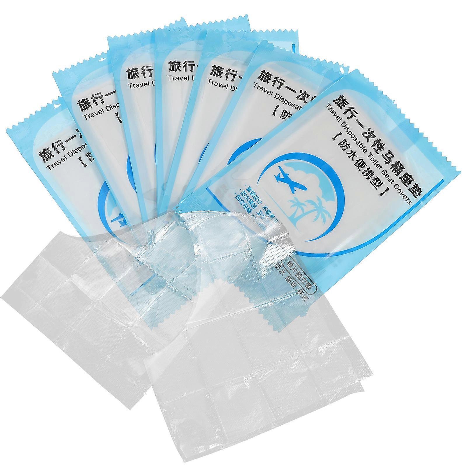 Seyahat Koltuğu İş Gezisi İçin Tuvalet Tek Kullanımlık Su Geçirmez Dikdörtgen Kapakları 48.00X39.00X0.01CM 2 Çanta 100 Adet
