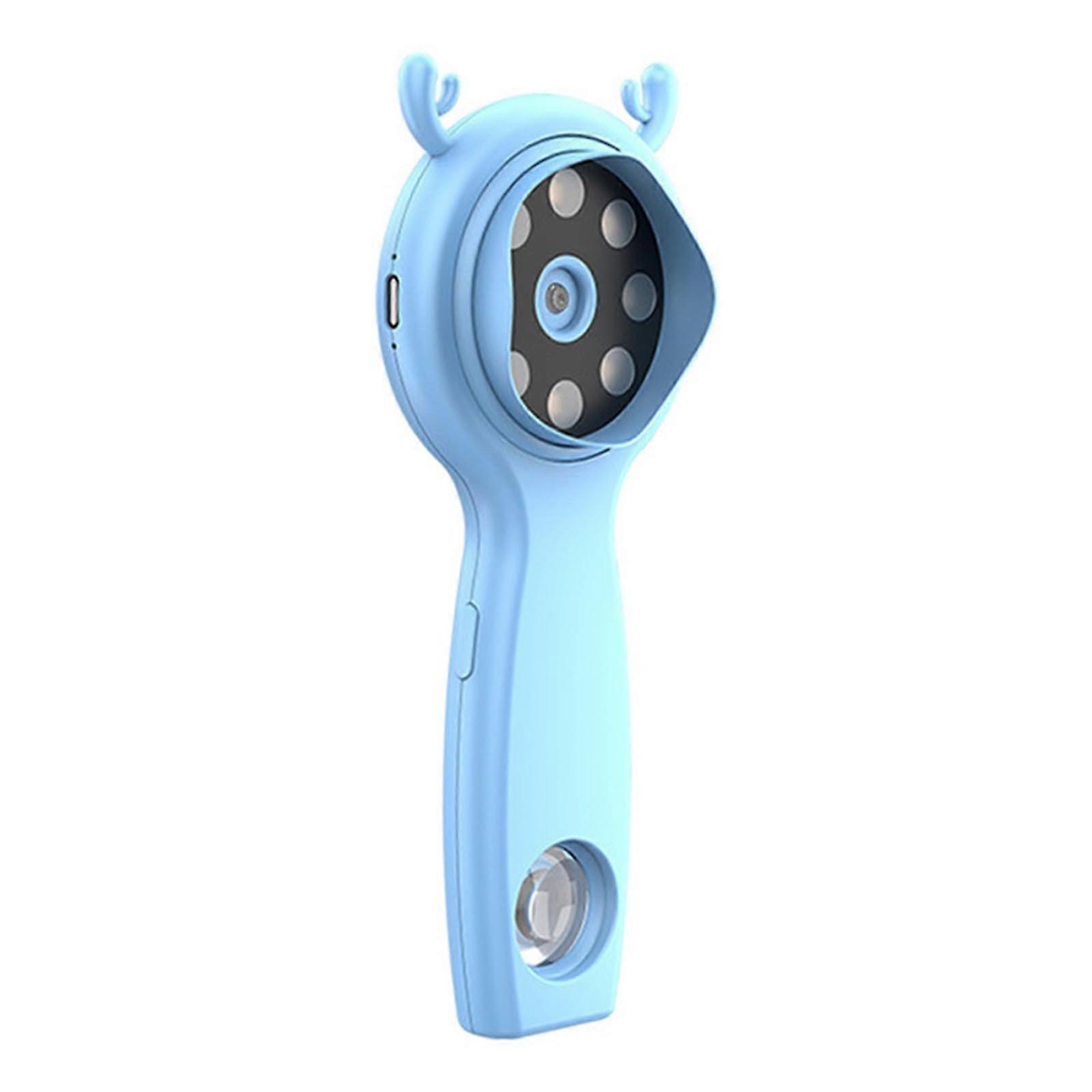 Children's microscope, 500x, 5.1 cm, color display, easy focusing, handheld, blue
