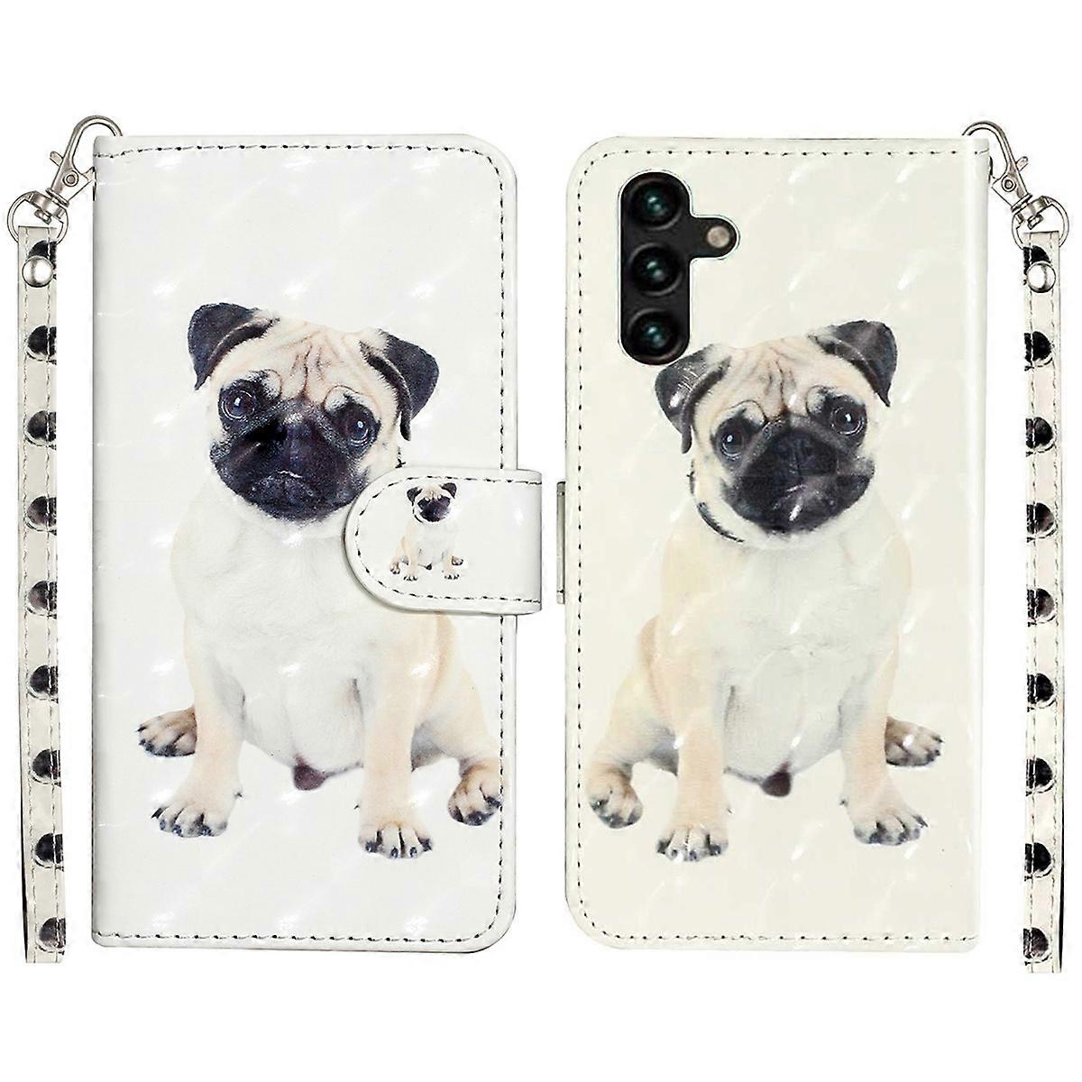 For Samsung Galaxy S25 FE Wallet Case 3D Pattern Printed Leather Phone Cover with Strap