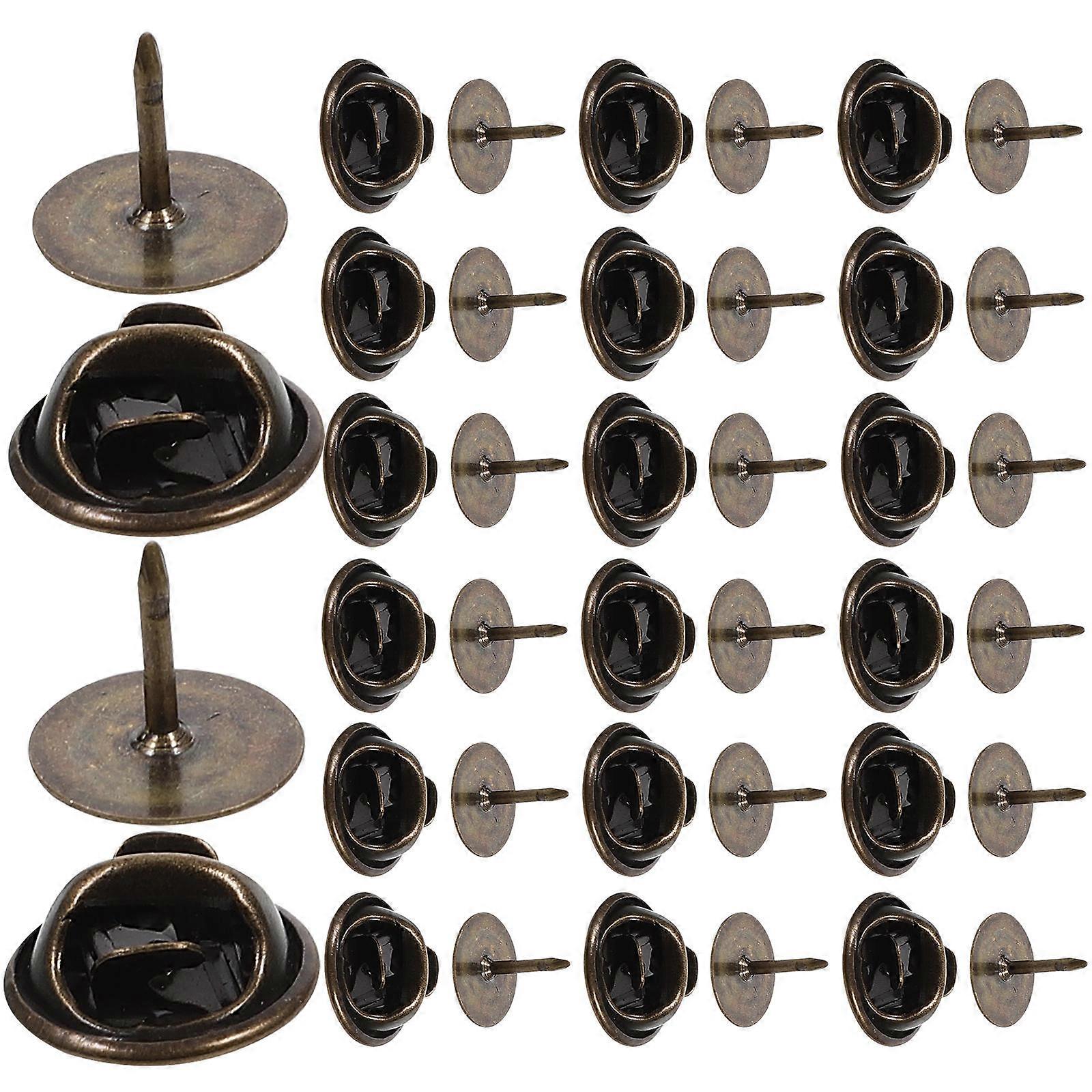 Pins With Backs Locking Pin Badge Pin Back Craft Making Square Copper Lightweight Portable 50Sets