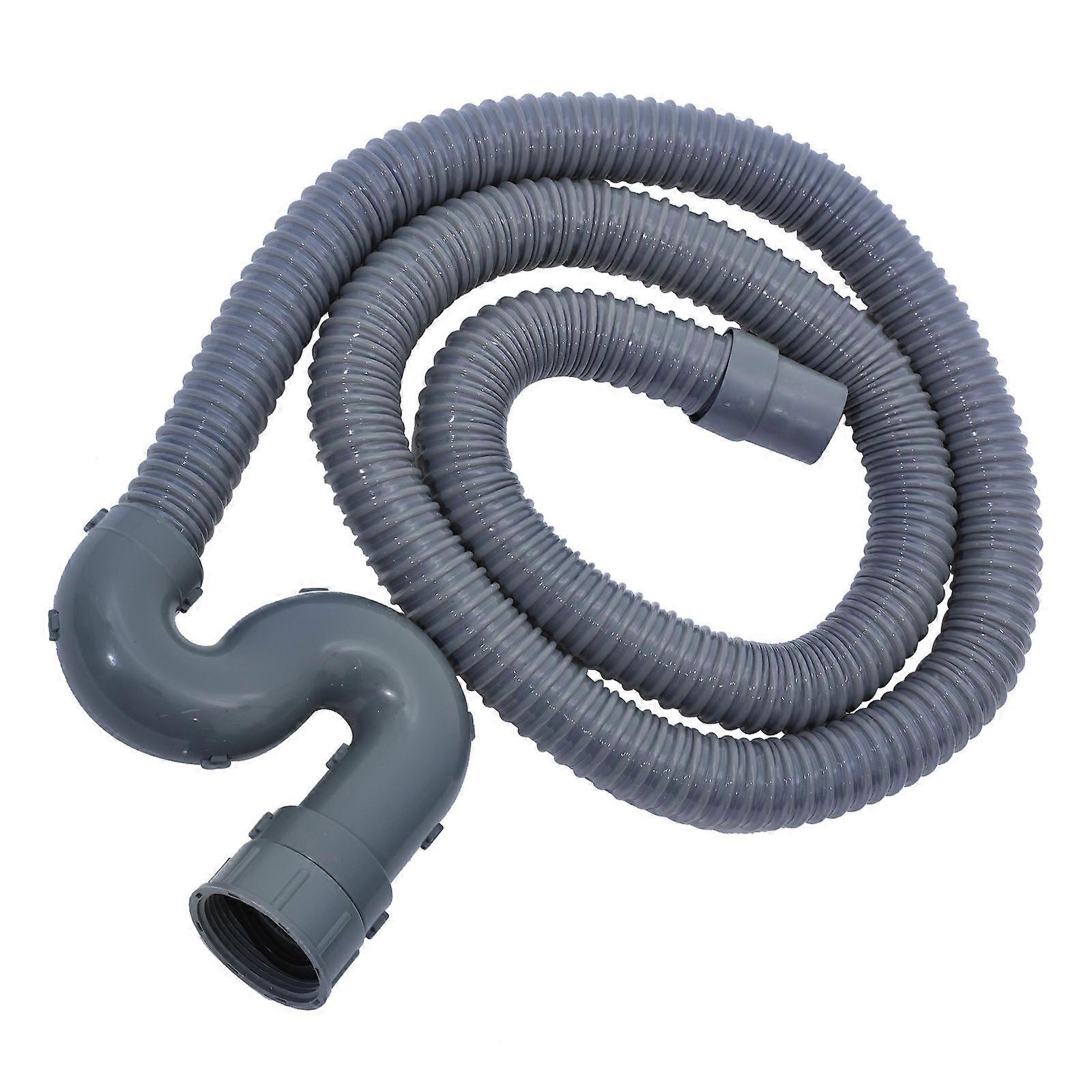 Drain Discharge Hose Basin Pipe For Bathroom Use PP 2m Extension Easy Installation 1Pcs