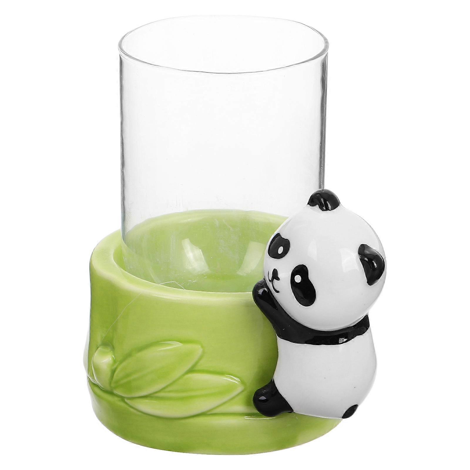 Creative Hydroponic Vase Panda Shaped Fresh Flower Display Multi-Colored Home Decoration 1Pack