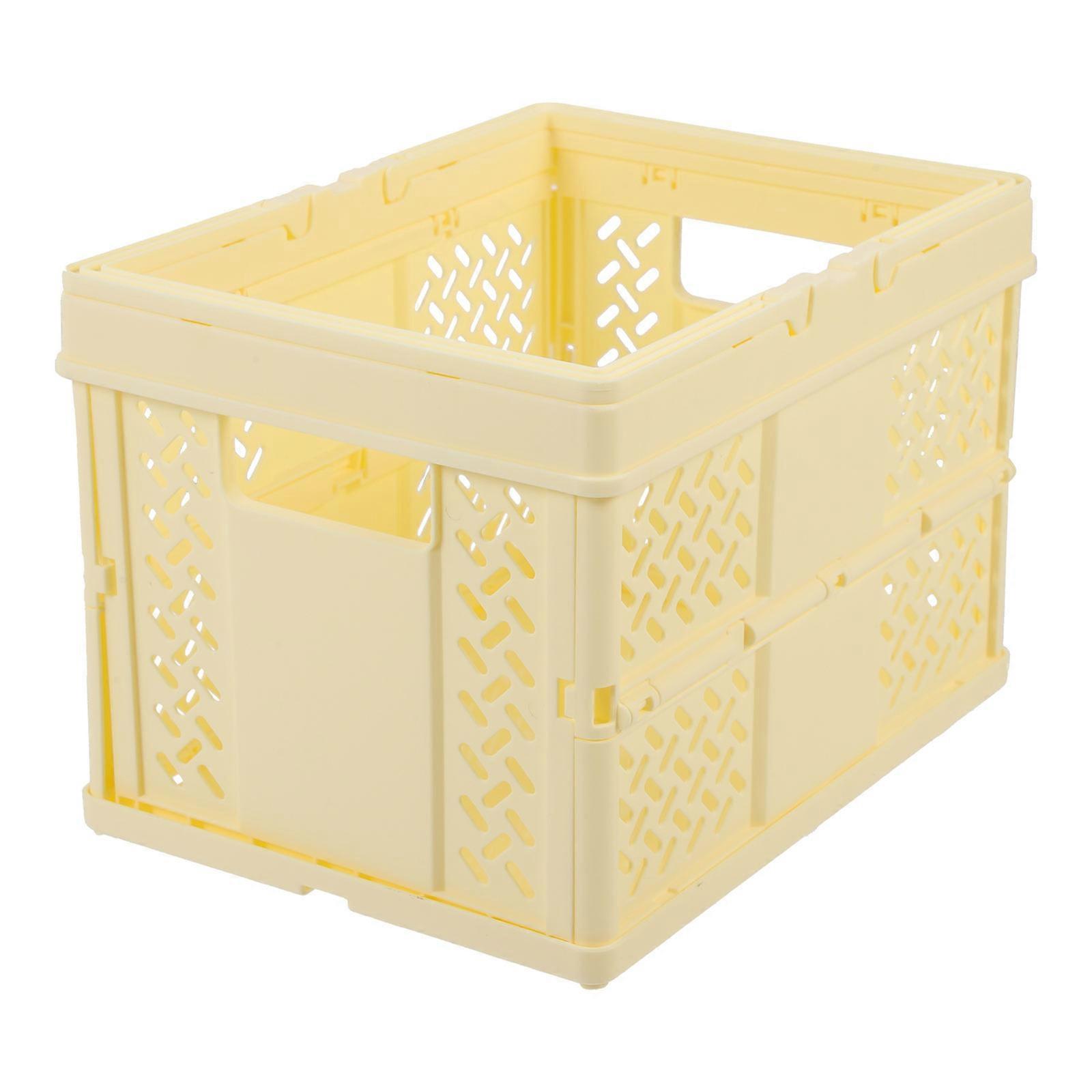 Cute Storage Basket Chic Rectangular Portable Storage Case For Home Use Sundries Organizer 7.3×5.3×1in 1Pack