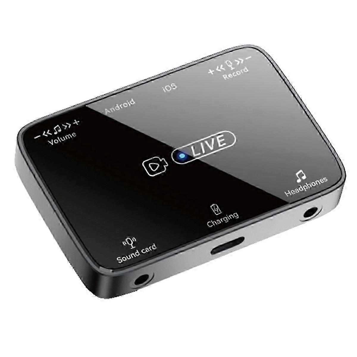 2-in-1-Live-Broadcast-Soundkartenadapter, geeignet für Beleuchtung / Typc Universal Stereo Karaoke und Mikrofonartefakt