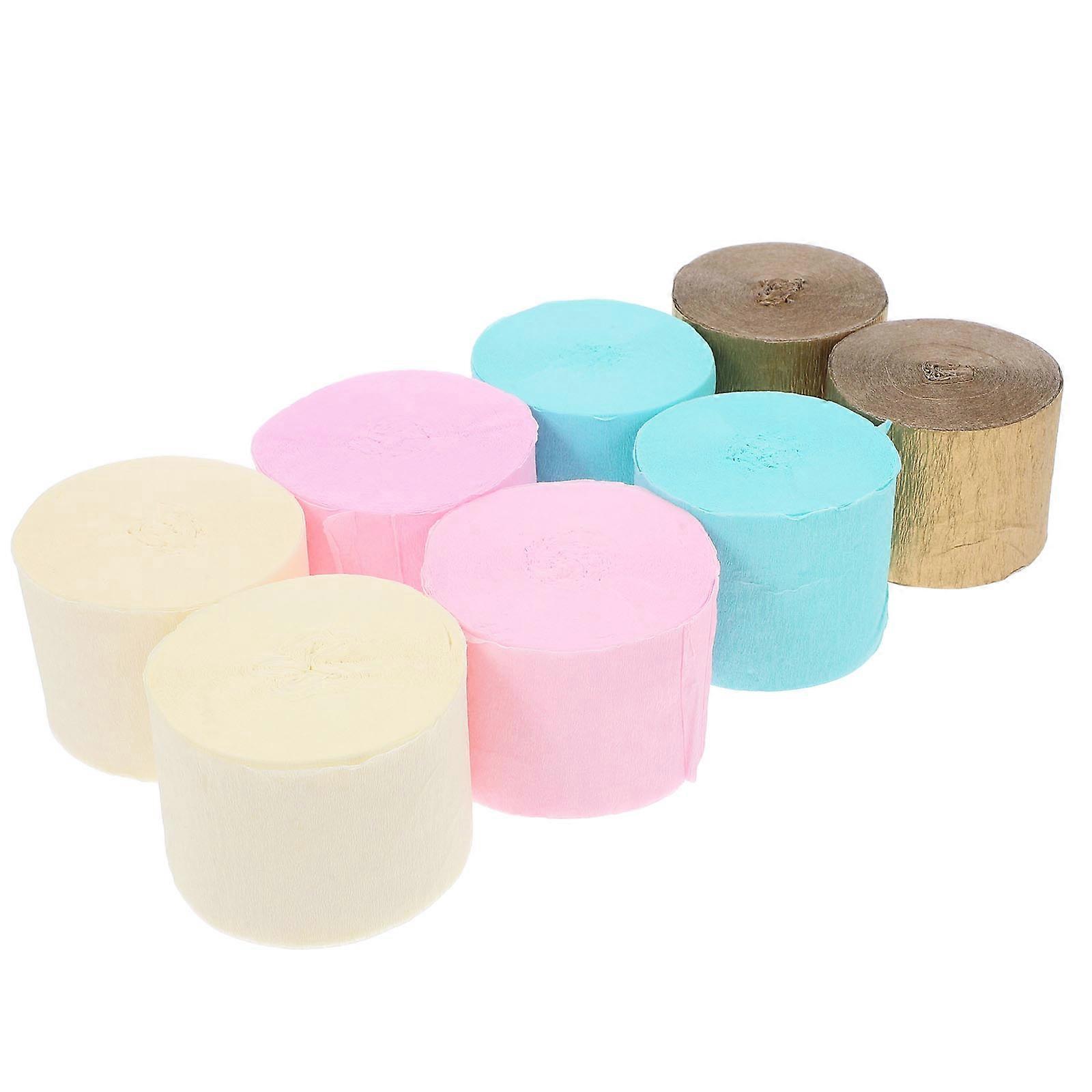 8pcs Crepe Paper Streamer Hanging Ribbon Christmas Party Decorations Kit For Craft Wedding Baby Bridal Shower Birthday Supplies