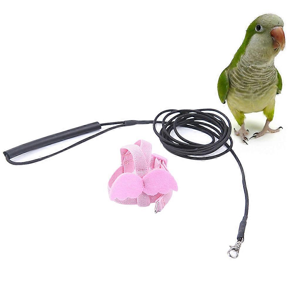 Lightweight Durable Parrot Harness with Design for Birds Including Parakeets and Cockatiels Smooth Pulling Rope for Flying Random Color