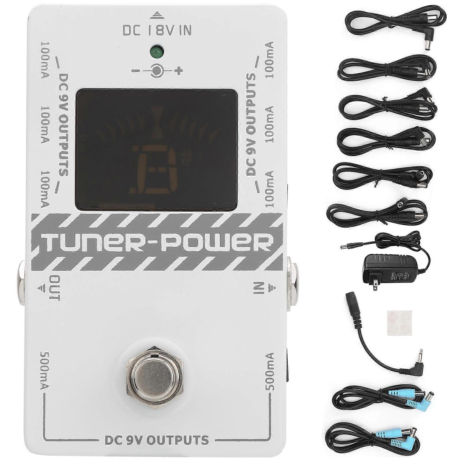 Tuner-Netzteil 2-in-1 E-Gitarre Tuning-Effekte 8-fach isolierte Ausgänge ZubehörUS-Stecker 100-240V