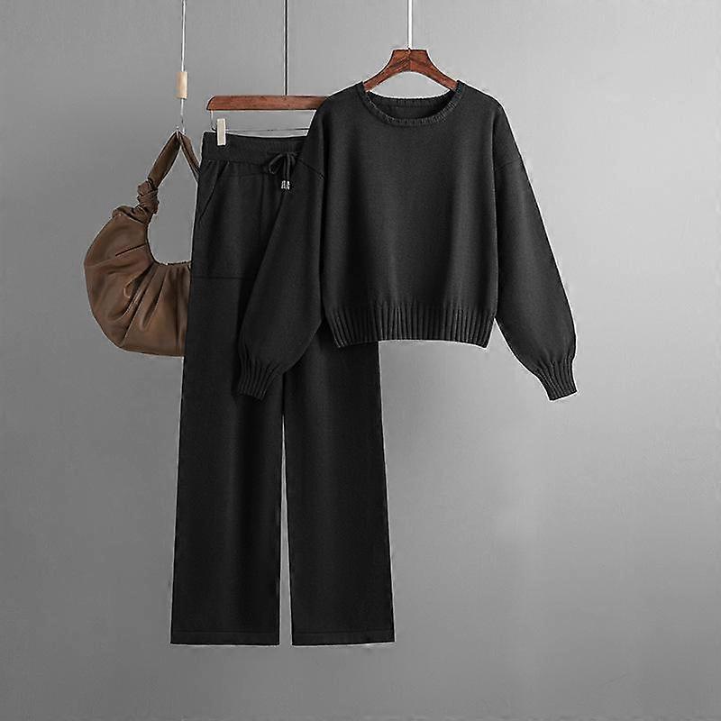 2024 Autumn and winter new two-piece fashion casual versatile short section long-sleeved suit women's home suit