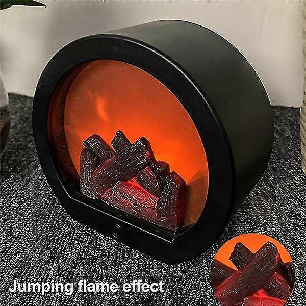 Simulation Lamp with Flaming Fireplace and Touch Switch for Indoor and Outdoor Christmas Decoration