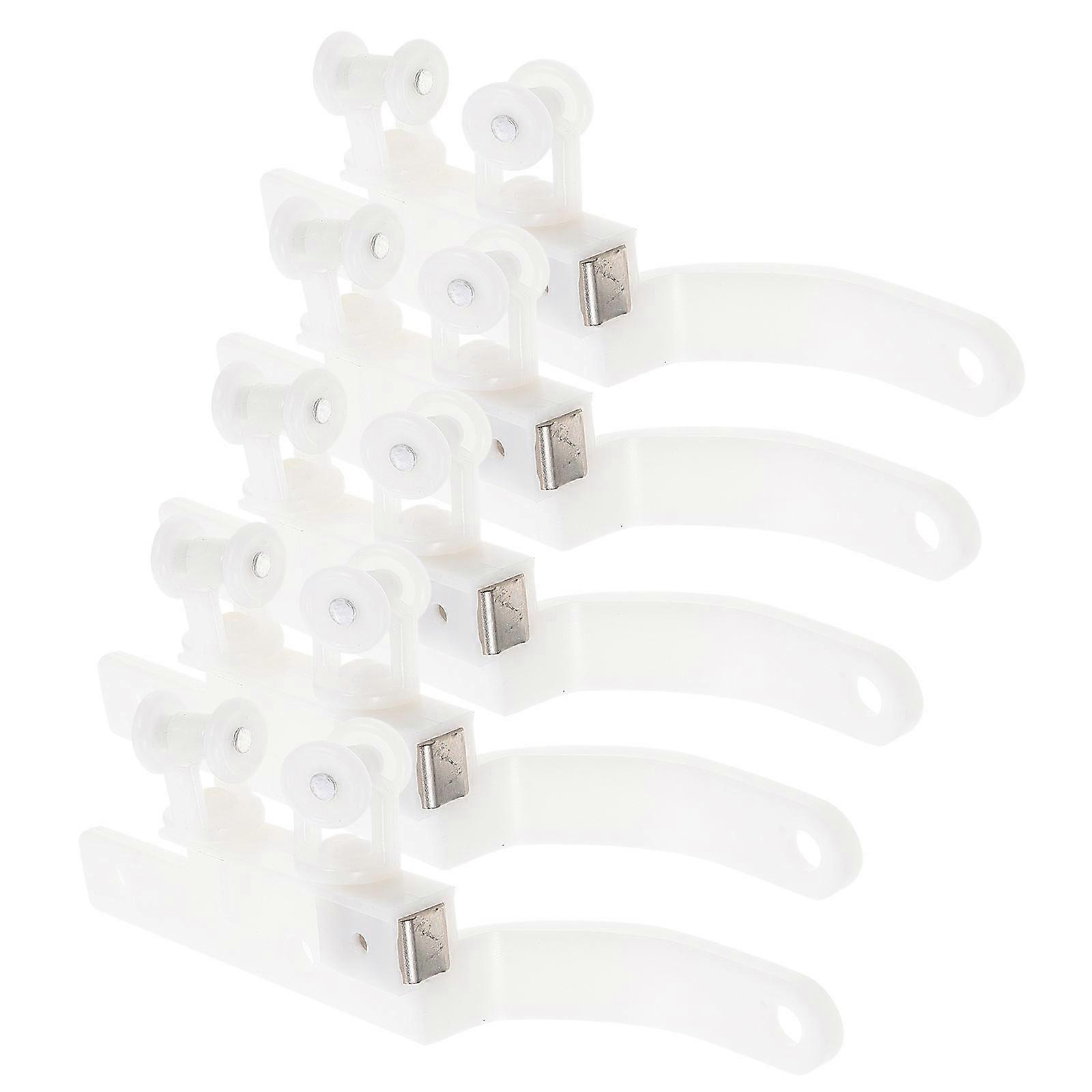 Curtain Track Glider Rollers Heavy Duty Curtain Rails Windows Bedrooms Space Saving 5 Pairs