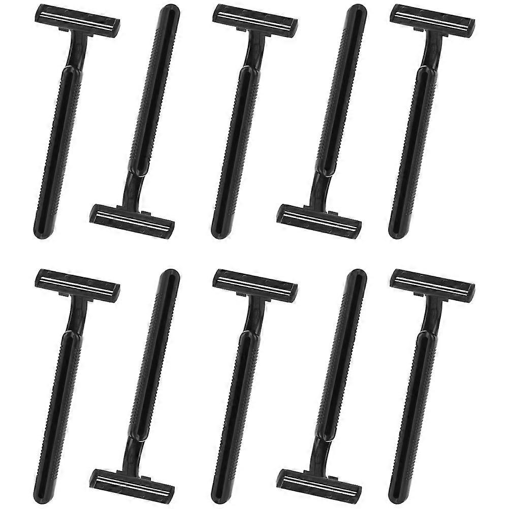 Chest Shavers For Men Disposable Shavers Personal Use 10Pcs Black Carbon Double Design Removal