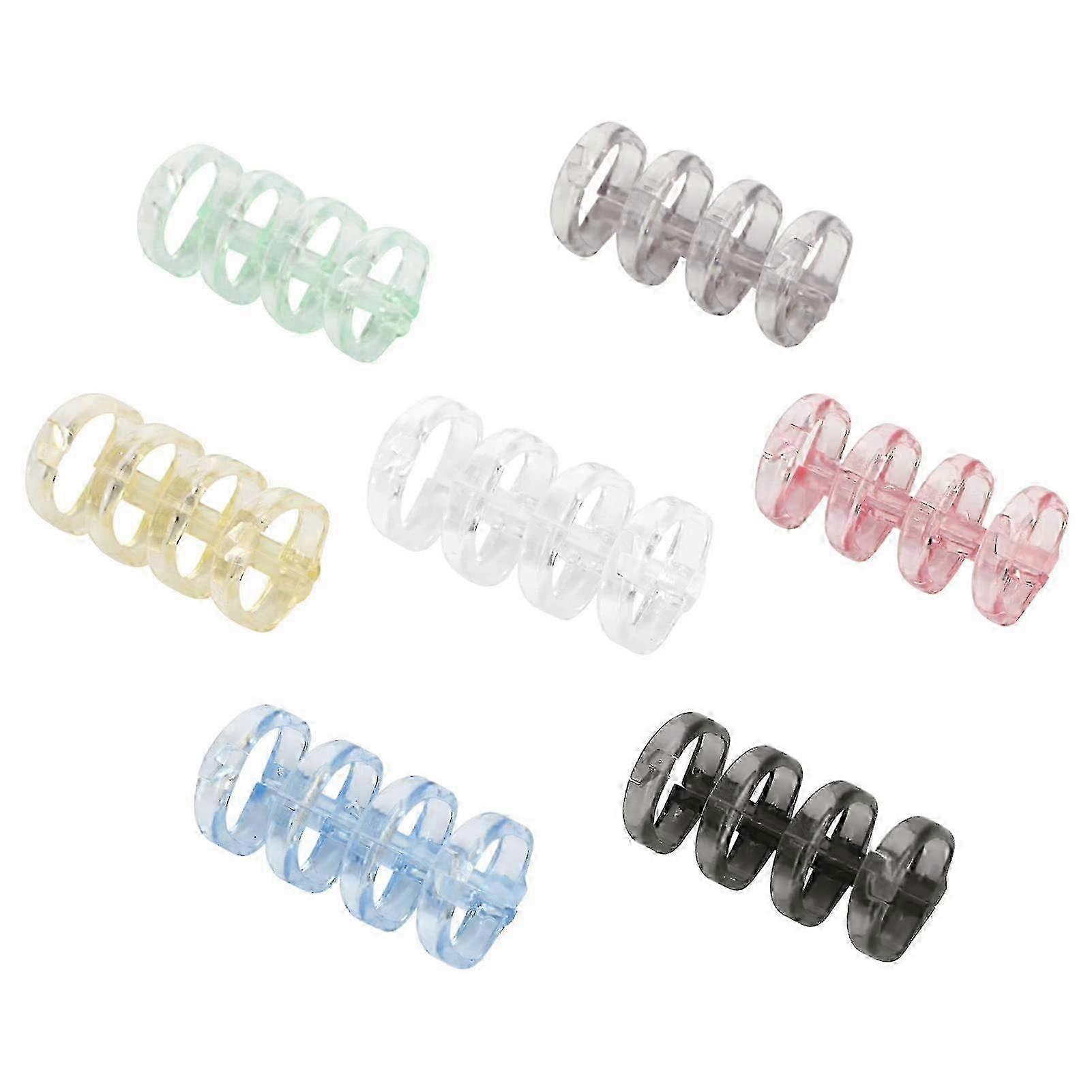 7pcs Colorful Plastic 4 Ring Binder Rings 15mm