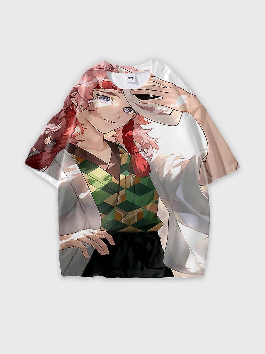 T-shirt round neck Character Pattern loose short sleeve P3295