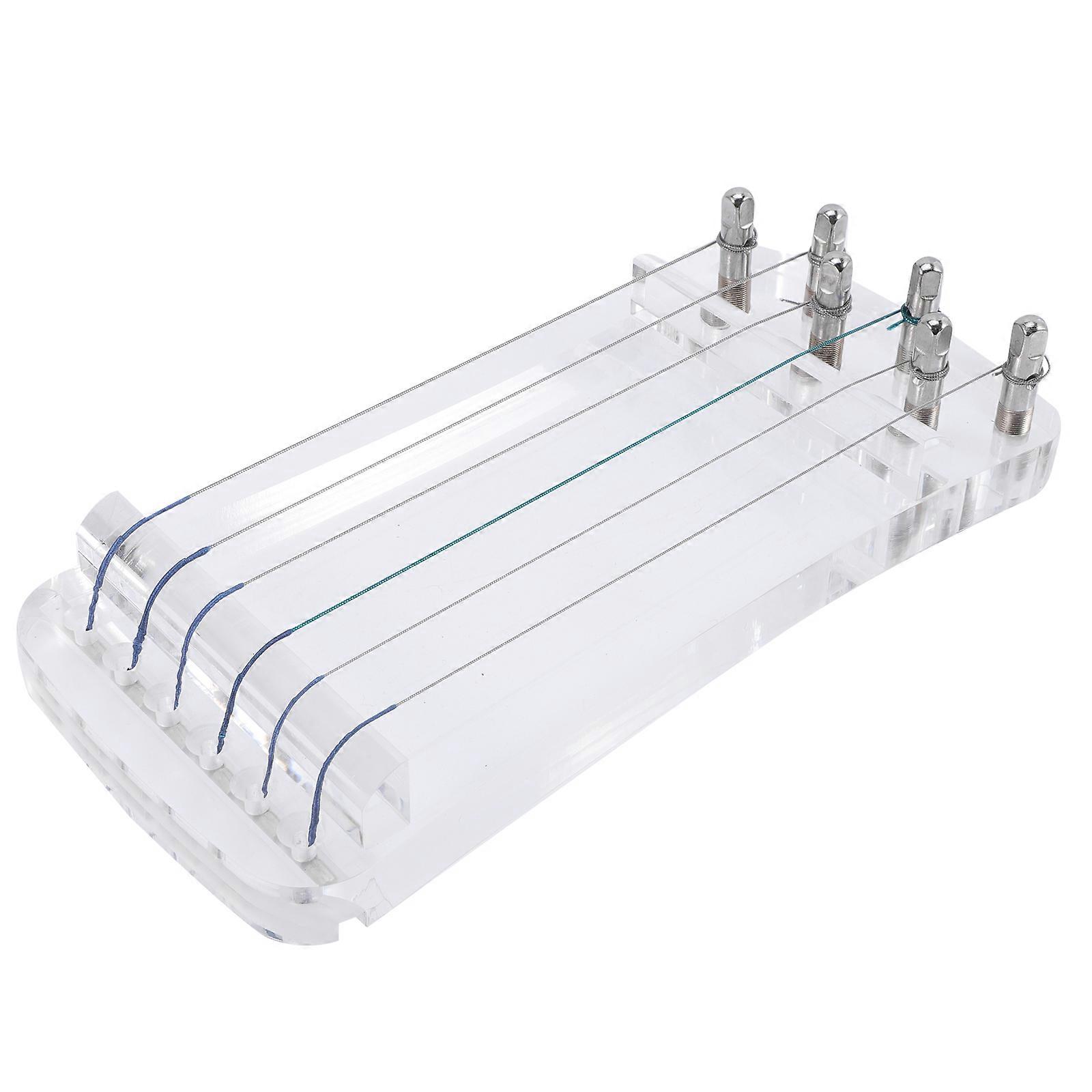Guzheng Finger Exerciser Mini Guzheng For Practice And Improvement 21x9.5cm High-Quality Transparent Acrylic 1Set