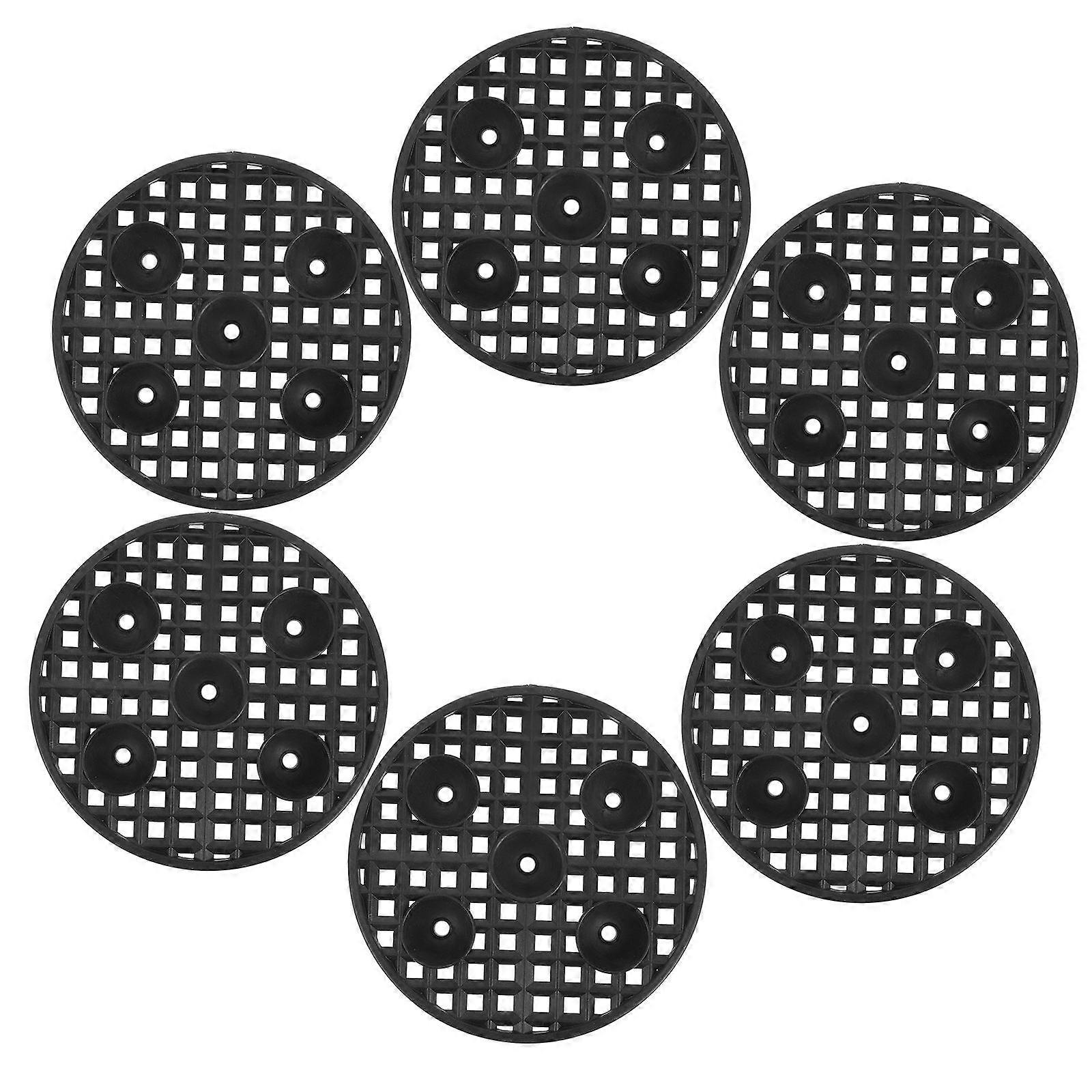 Heavy Duty Pot Riser 6Pcs Plant Level Pot Elevator Round Shape Flower Pot Base Black Mesh Pad for Environments
