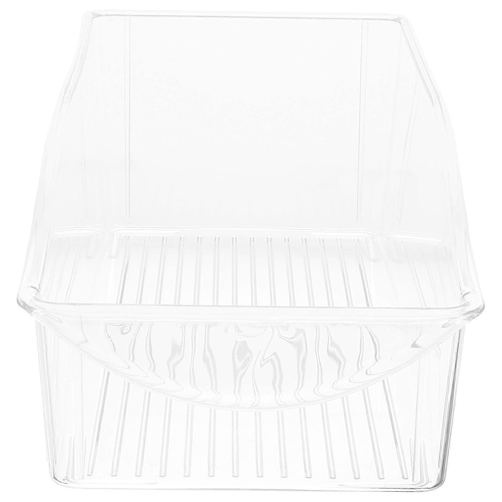 Refrigerator Storage Box Clear Design Rectangular Shape For Home Organization 2.1L 1Set