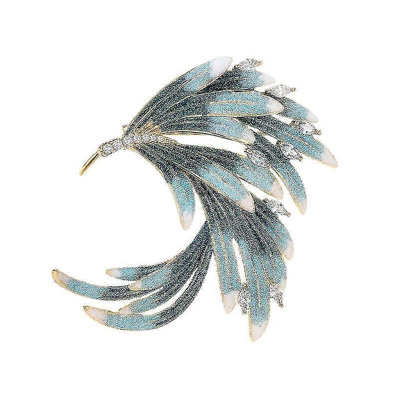 Enamel Gradient Phoenix Brooch Corsage Suit Accessories