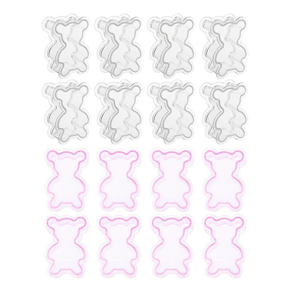 24pcs Bear Shaped Candy Boxes Plastic Wedding Favor Boxes Clear Jars Candy Storage Boxes