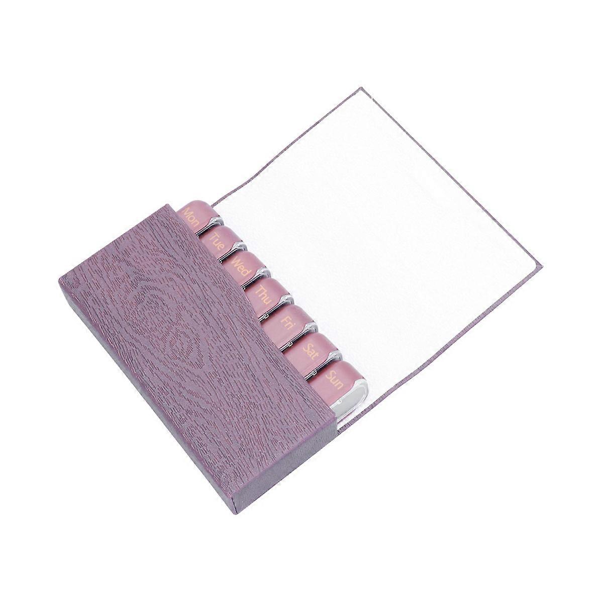 Weekly Daily Pill Box 1Pcs Coffee for Storage with Easy Refill Lids