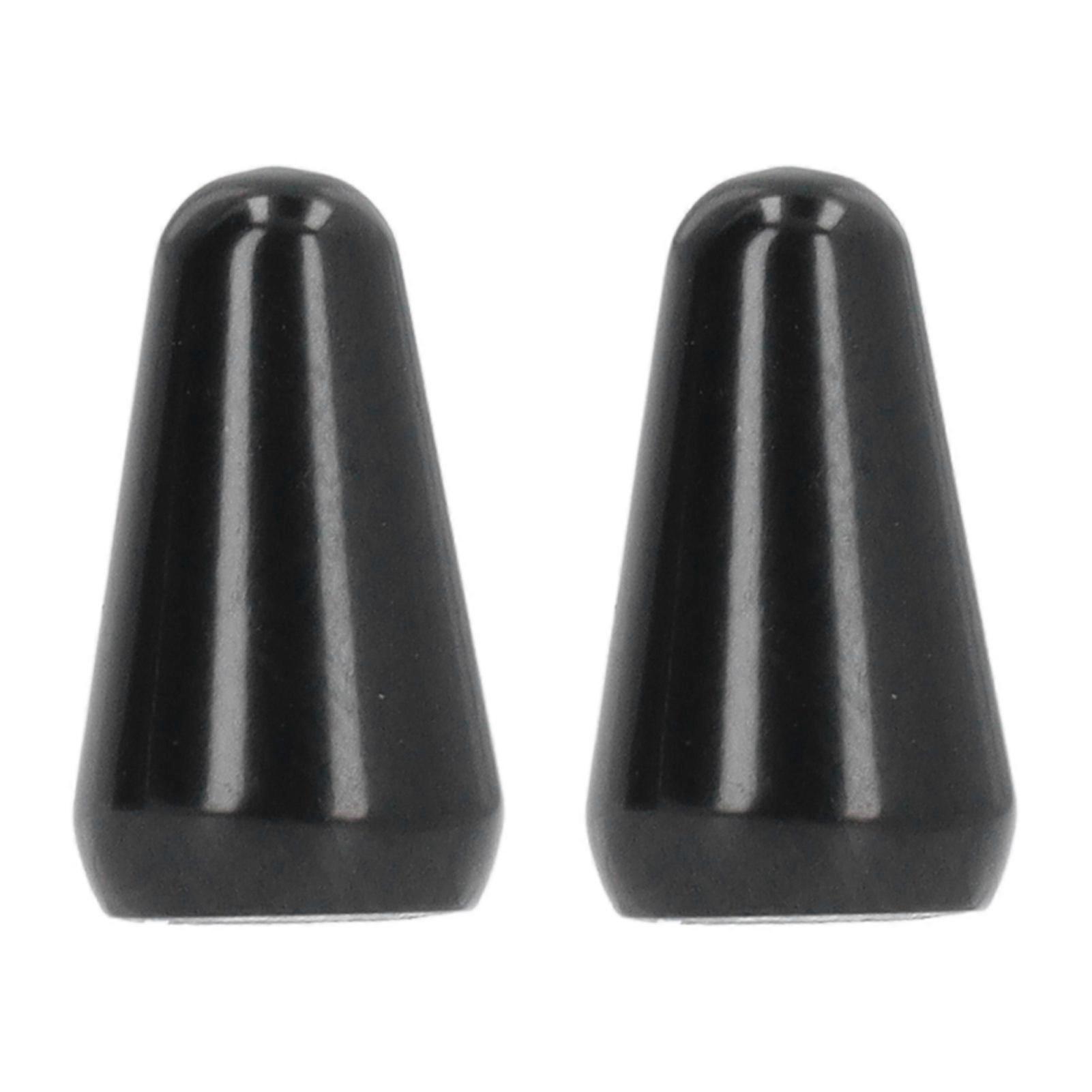 2PCS Guitar Pickup Switch Caps 3 Way 5 Way Toggle Switch Knob Tip Replacement for ST TL Style Electric Guitars Black