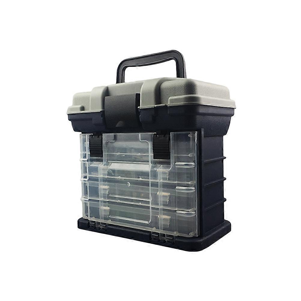 Versatile Tool Storage Multifunctional 4 Drawer Fishing Equipment Grey 1Set