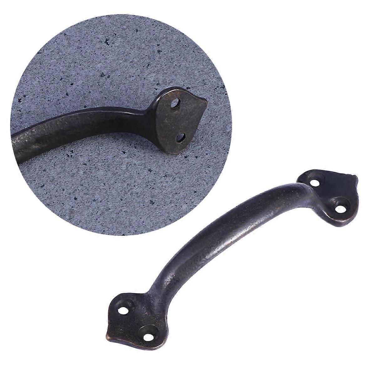 Black Brass Door Knob with Oriental Style Corrosion Resistant for Cabinet Handle and Door Use 2PCS