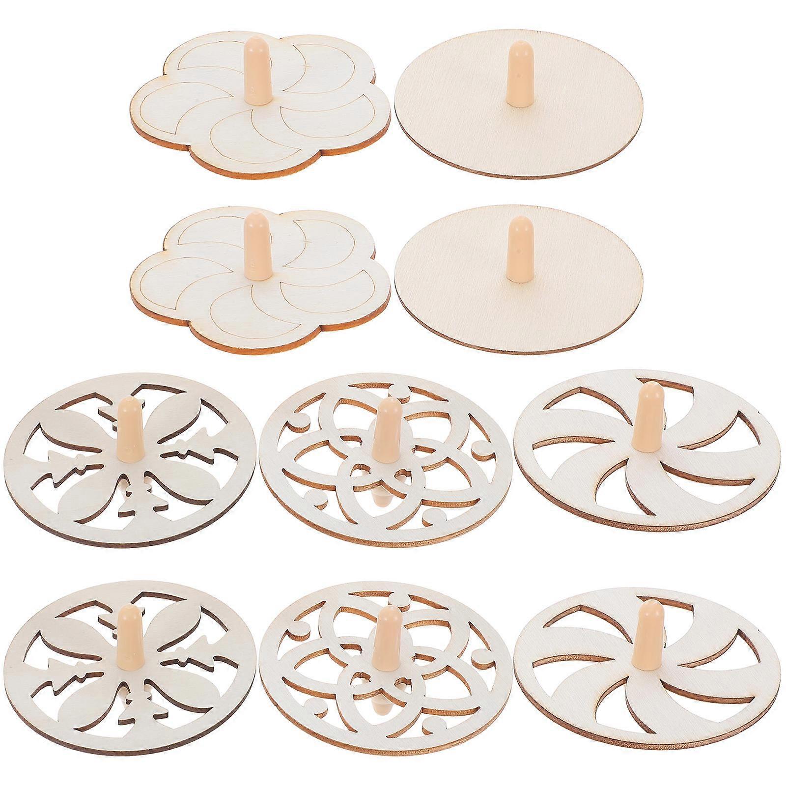 It looks like you're referring to a product listing for a **DIY Wooden Spinning Tops Set**. Here's a refined and professional description that could