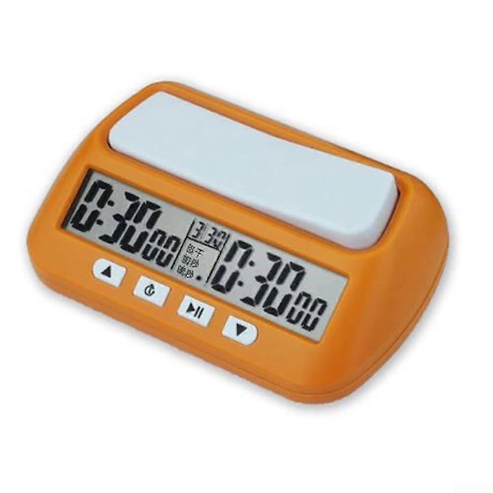 Compact Chess Clock, Userfriendly Buttons, Suitable for Chess Tournaments and Club Events (Yellow)