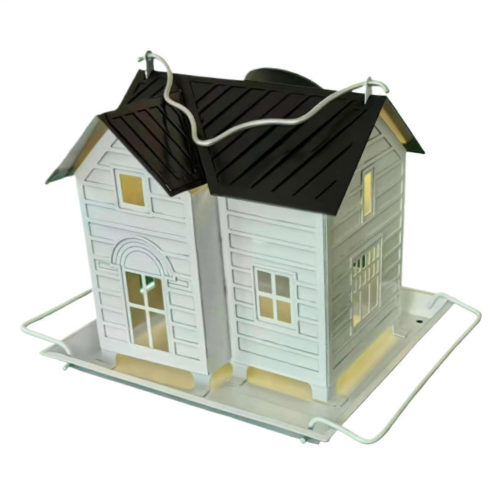 Solarpowered bird feeder with hanging hook for balcony, garden, terrace