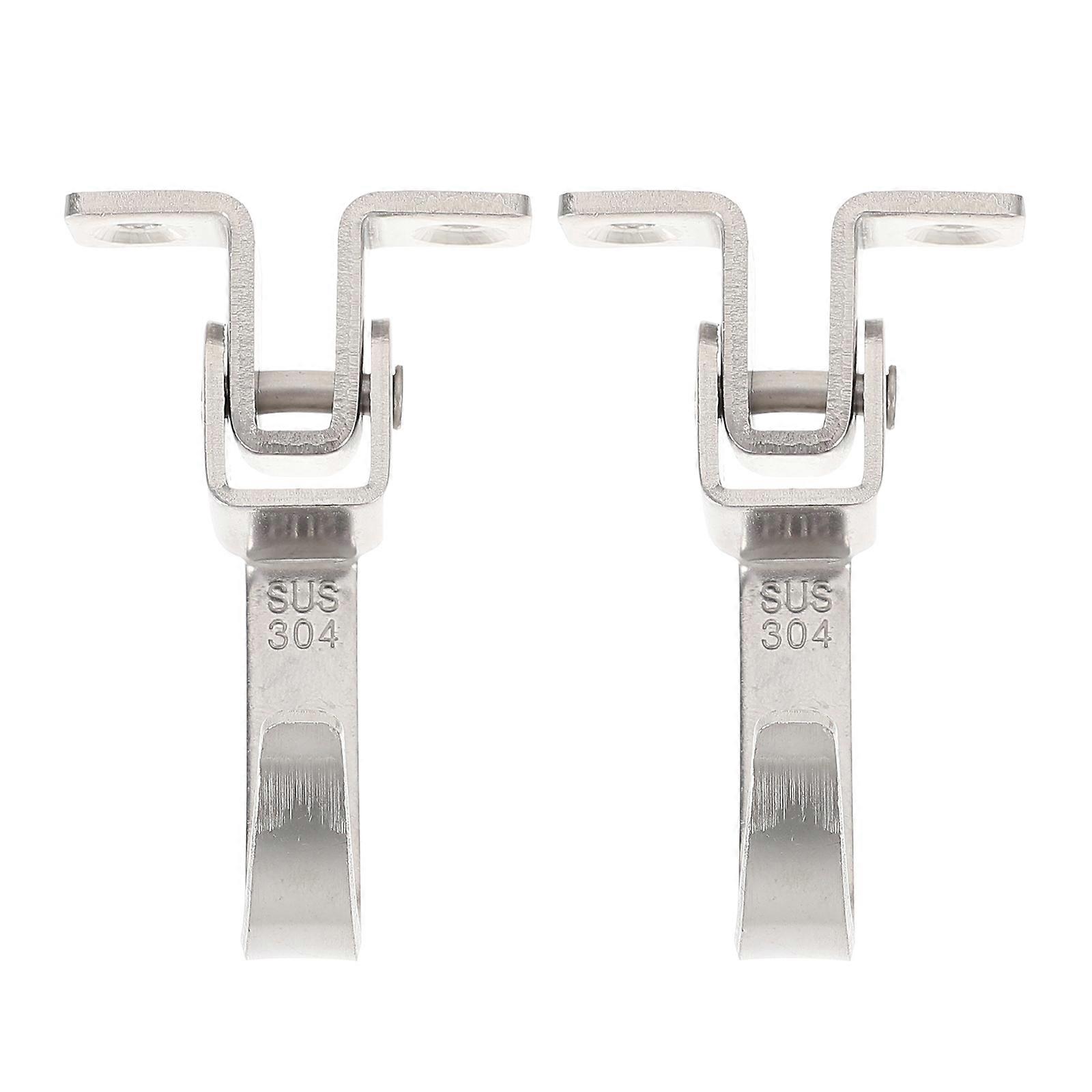 Heavy Duty Ceiling Hooks 2 Pcs Sturdy Design For DIY Enthusiasts 6.5x4.2x1.4cm Silver Ideal For Ceiling Installation
