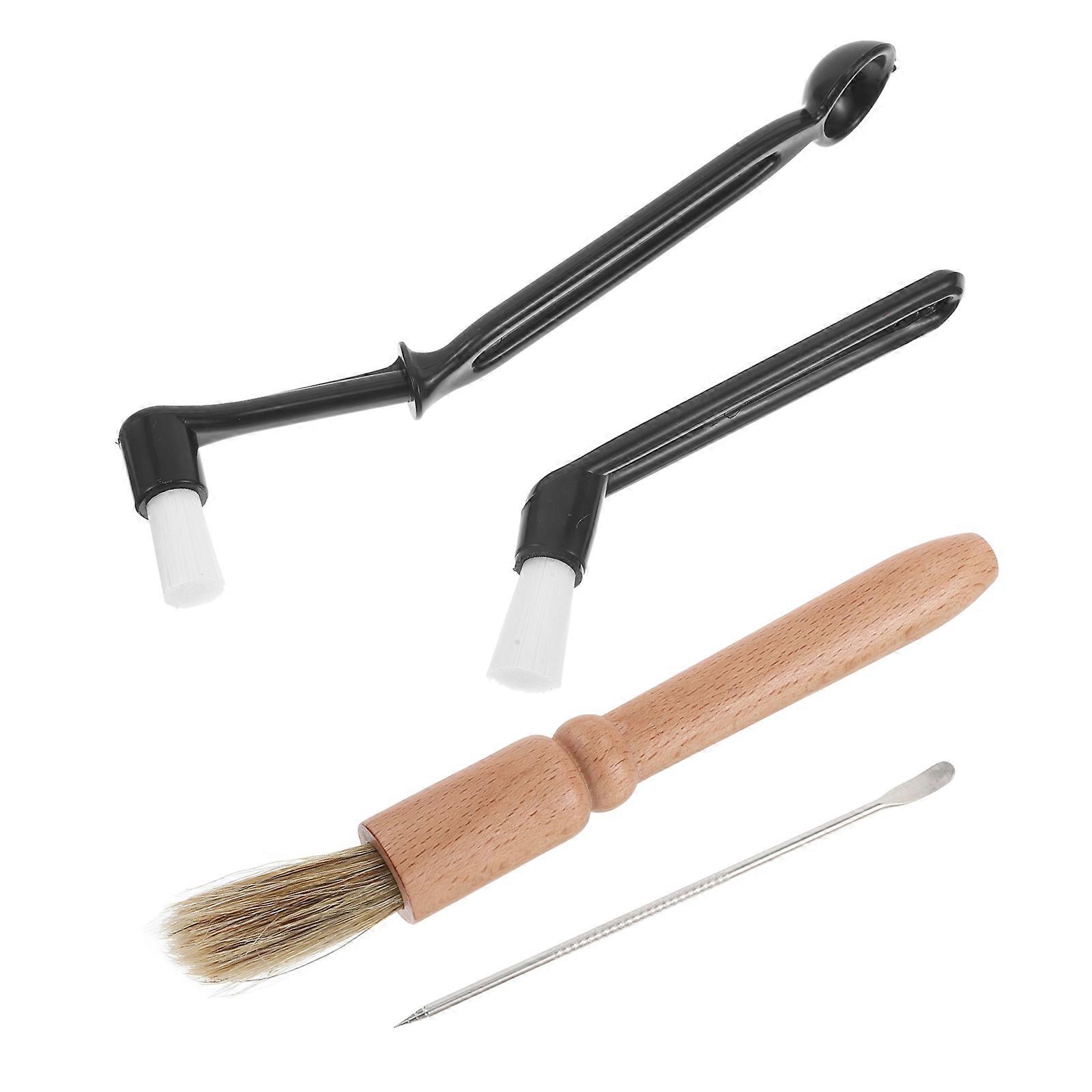 1 Set Espresso Machine Brush Coffee Grinder Cleaning Tools Including Small Brushes and Spoon Detail Machine Brush