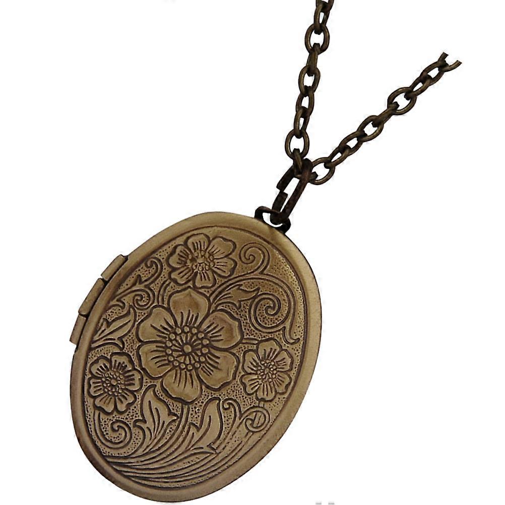Retro Photo Locket Necklace for Women – DIY Creative Pendant Jewelry with Openable Design for Personal Pictures – Clavicle Chain