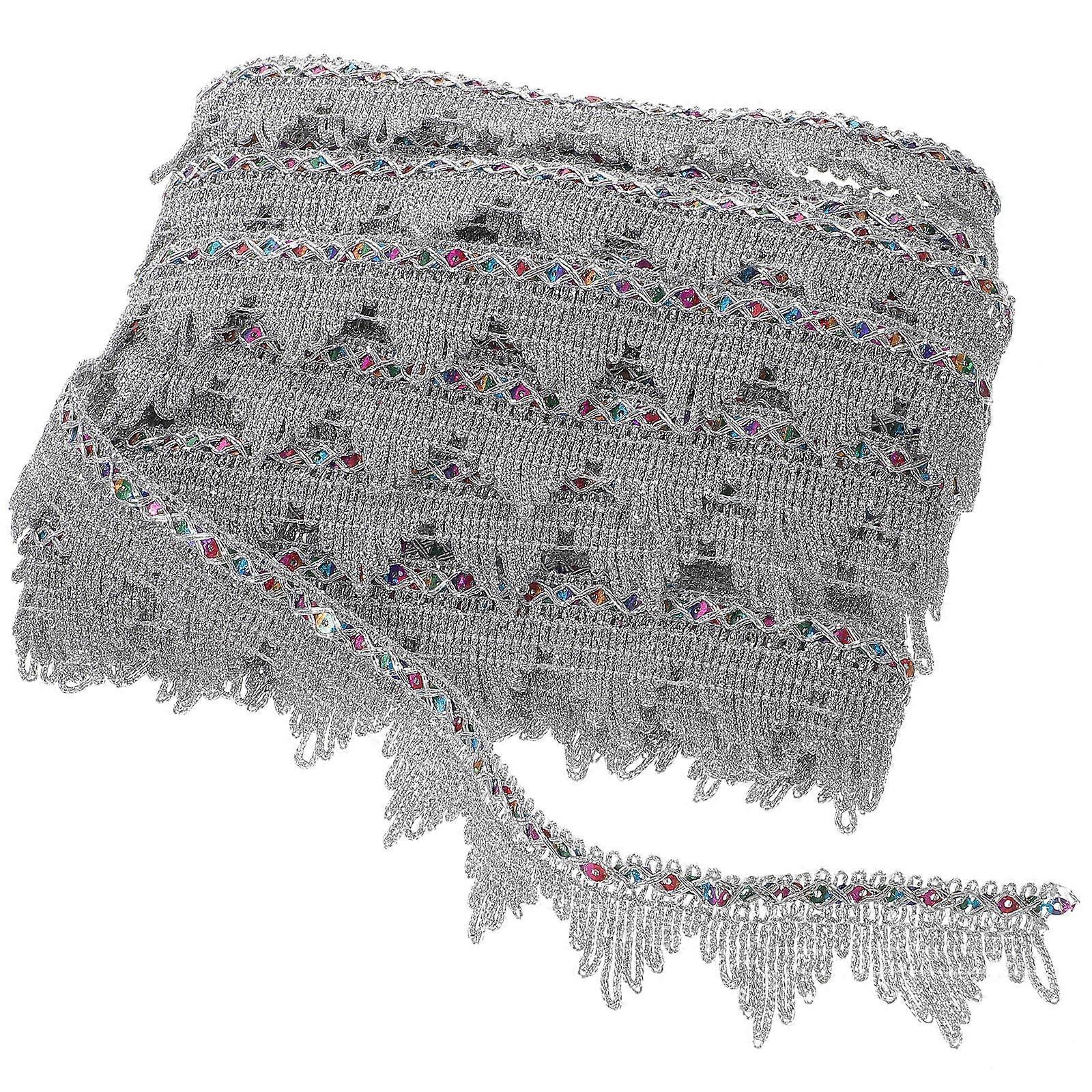 Elegant Braided Ribbon Trim Perfect For DIY Projects And Handmade Items Sized At 1300X4Cm In Silver Color 1 Set