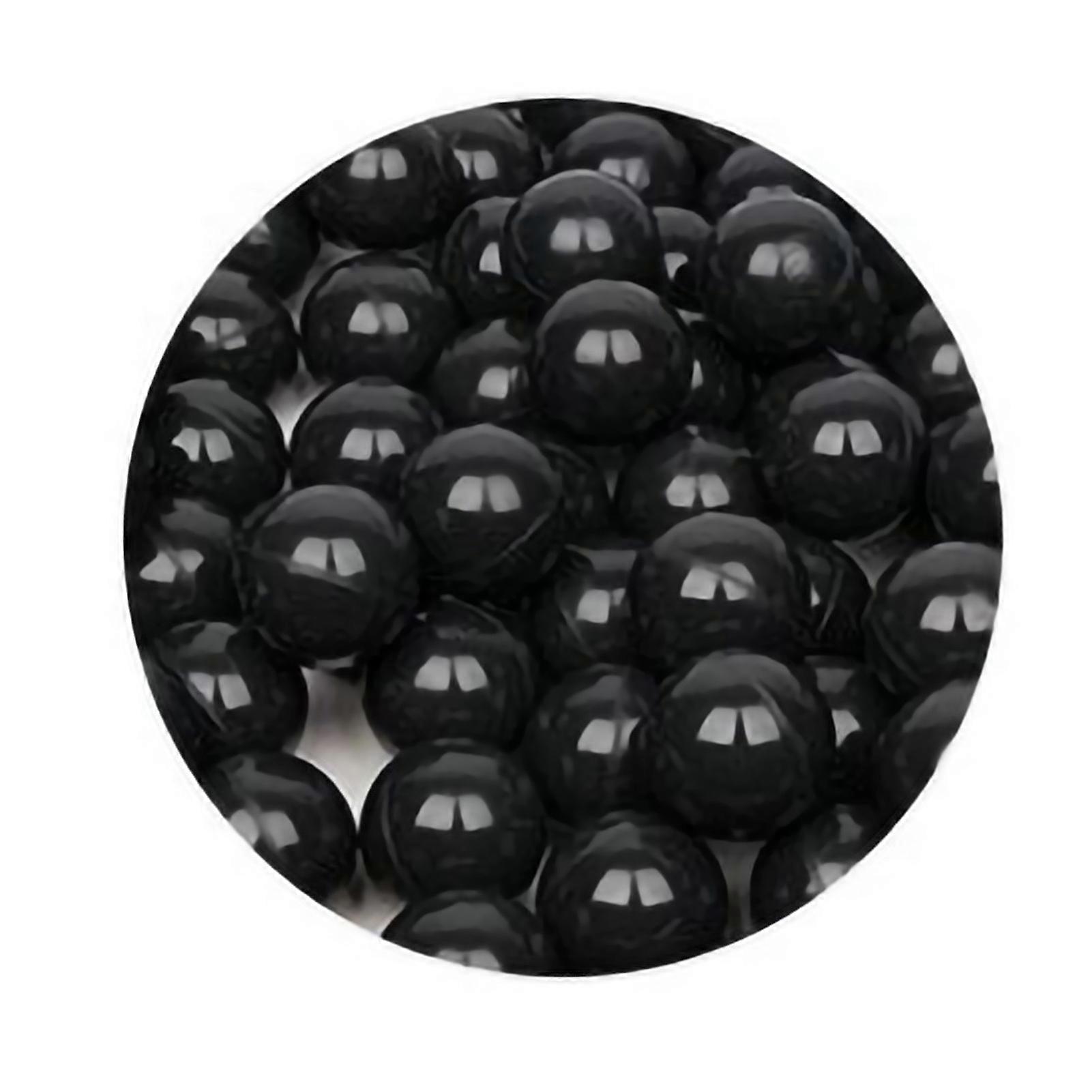 100pcs Kids Play Ball Funny Bright Color Reusable Ocean Ball for Pool Playground TentBlack Thickened 5.5cm / 2.2in