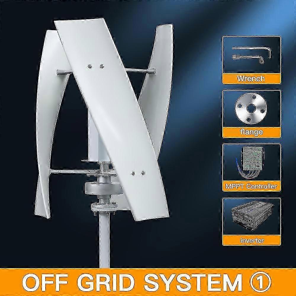 2000w Vertical Axis Wind Turbine 48v Alternative Energy Generator 220v Ac Output Household Complete Kit With Controller Inverter