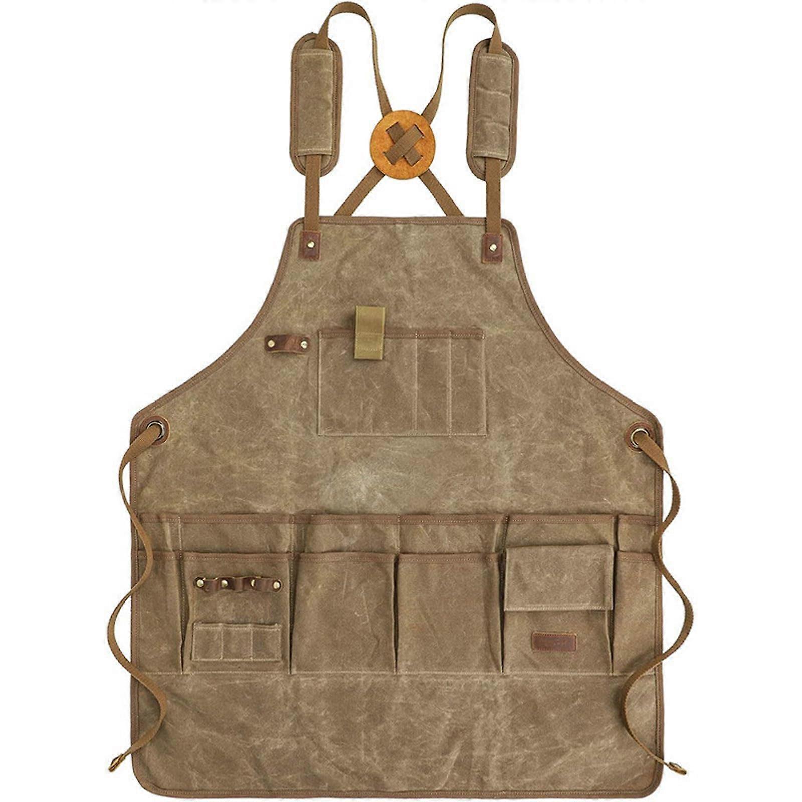 Unisex gardening apron, waterresistant with 22 pockets, multifunctional tool apron, durable  easycare. Ref: 7275