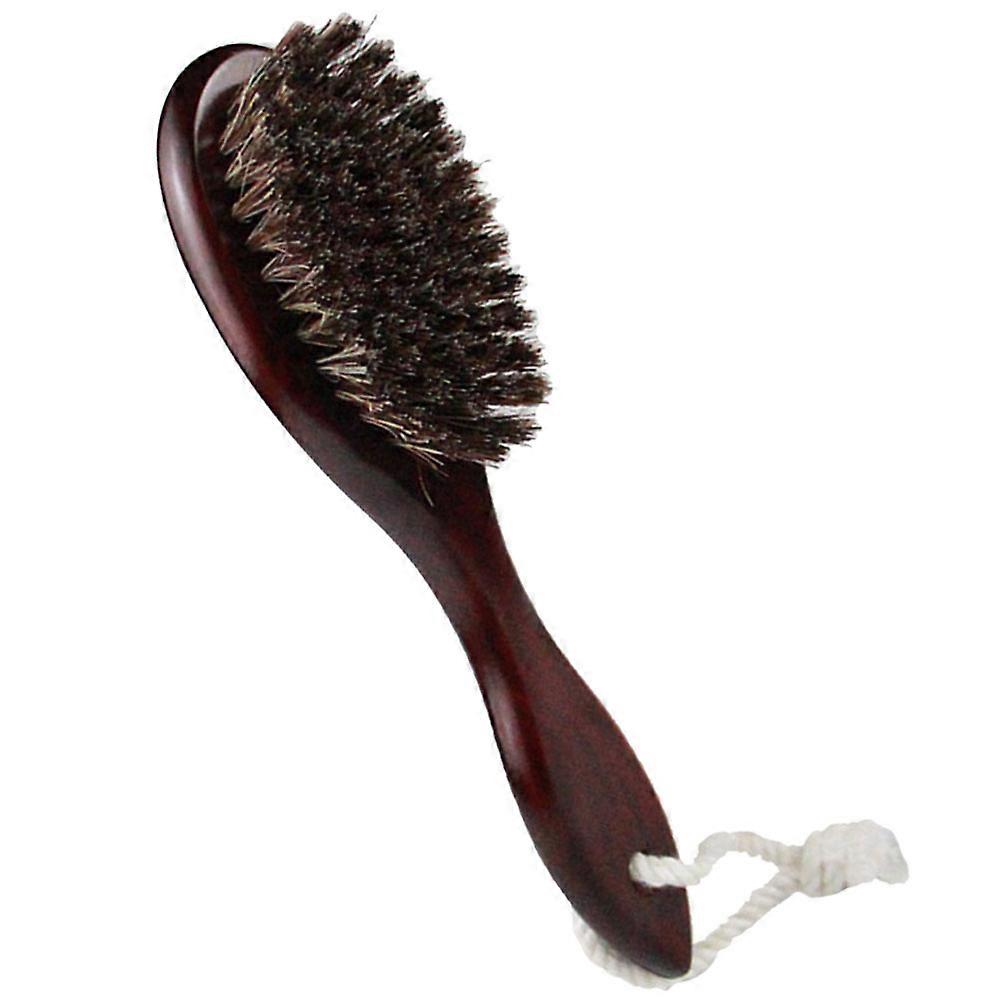 Dense Wool Brush with Curved Handle for Mustache Shower 2pcs Ideal for Household and Barber Shop Dark Red
