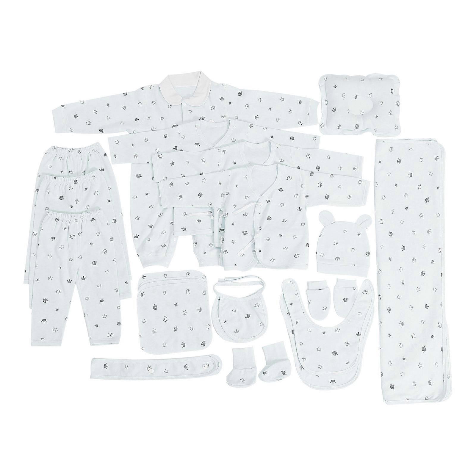 Adorable 1 Piece Newborn Clothes Set with Bib, Gloves and Hat – Breathable Outfit for Spring, Summer and Fall