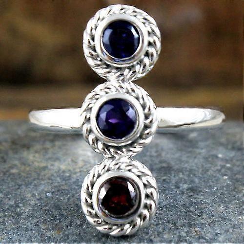 Anello a tre pietre, gioielli fatti a mano, argento 925, anello d'argento, gioielli con pietre preziose