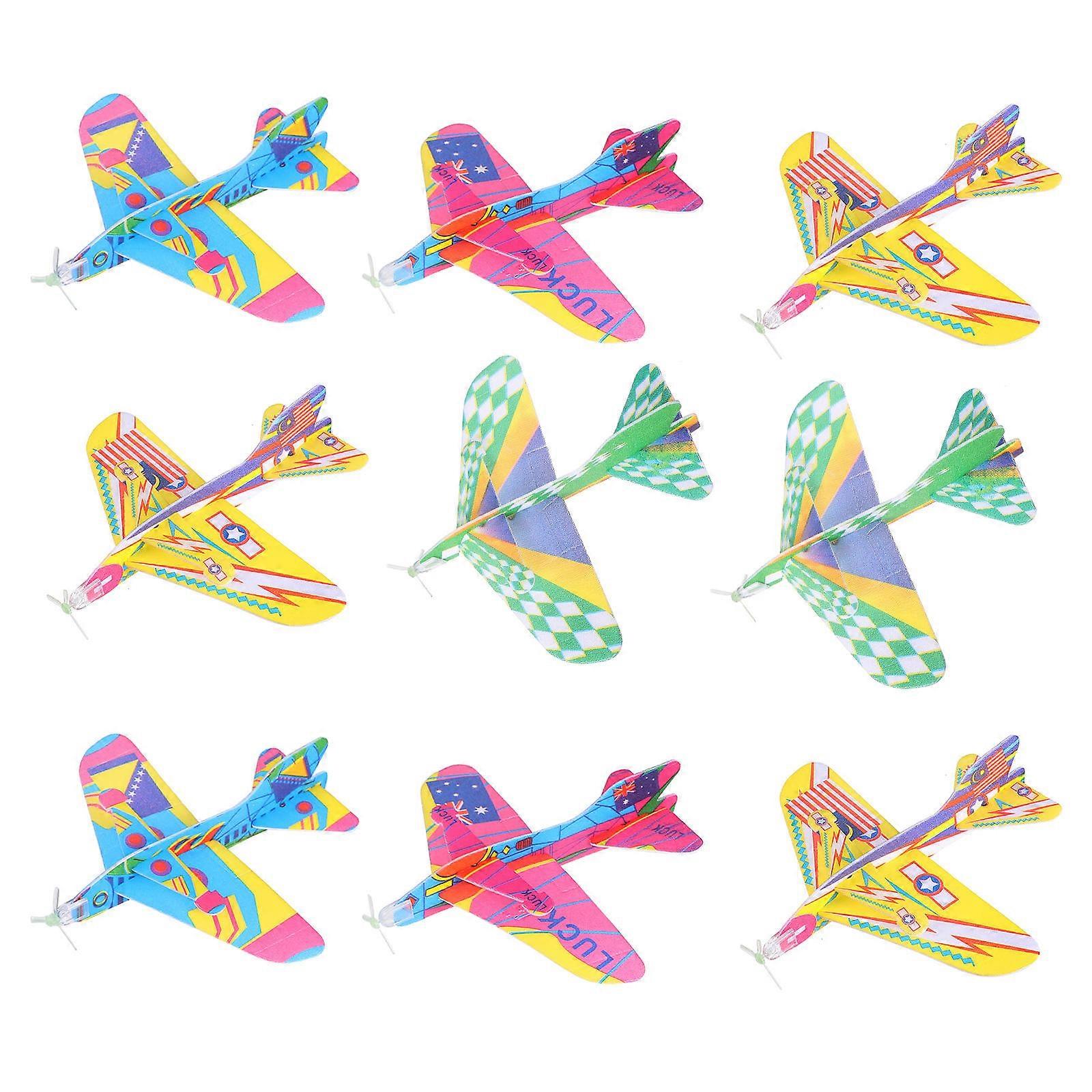 Hand Throwing Airplane Toys for Kids Playing Made from Foams Lightweight and Flexible 12pcs Assorted Color
