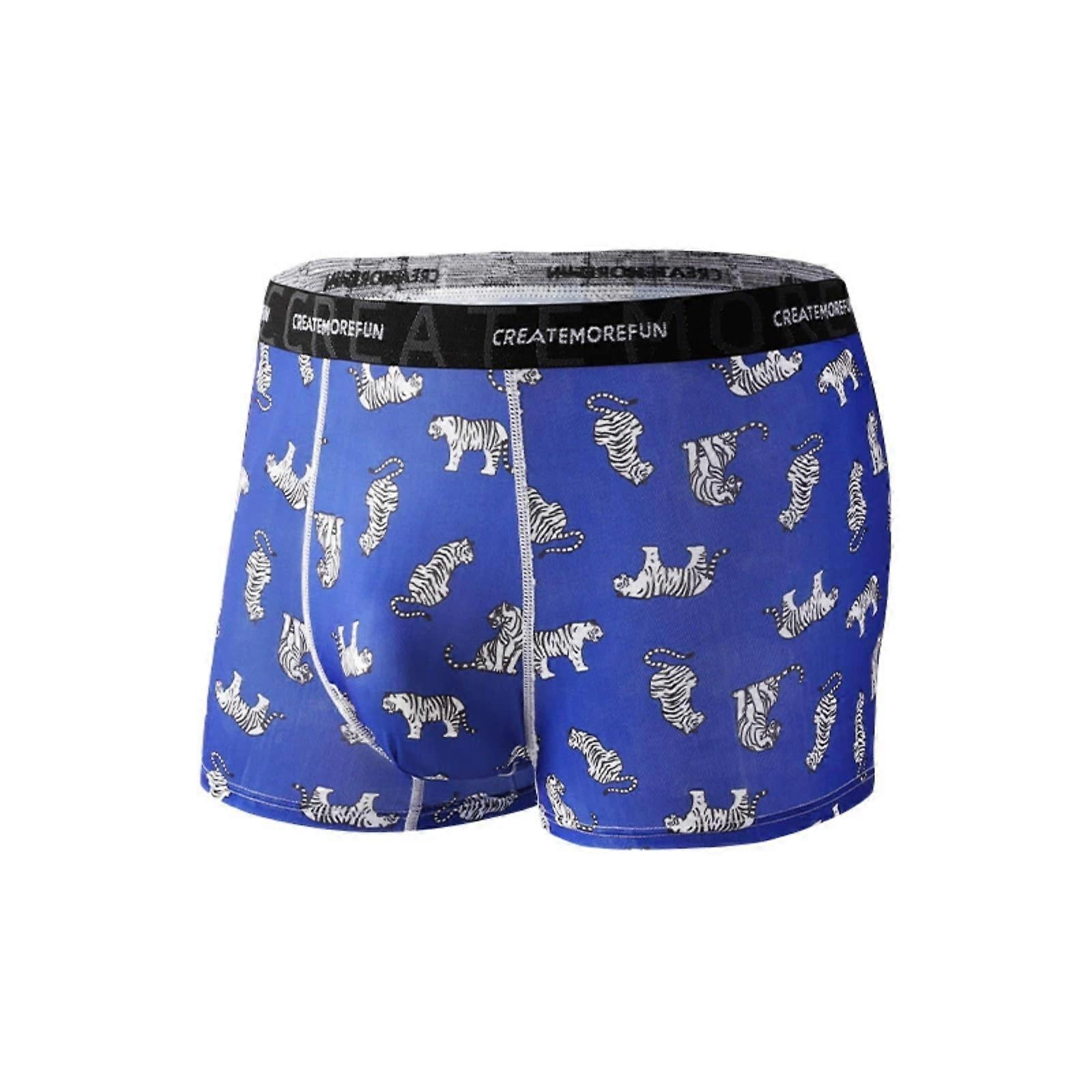 Herren Boxershorts XL Eisseide Unterwäsche Herren Boxershort Stretch Retroshorts Blau Regular Fit Funktionsunterwäsche