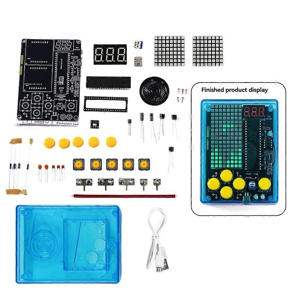 Pixel Game DIY Mini Console For Pixel Games With Electronics And Voice Soldering Project DIY Learning Kit