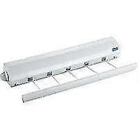 Plastic Wall-Mounted Extendable Laundry Drying Rack 7x7x47.5cm White