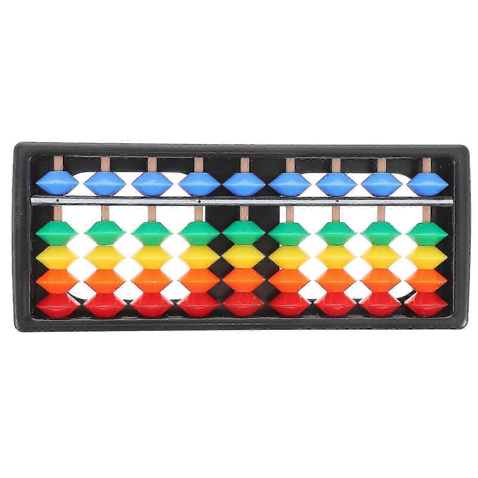 Colorful Plastic Abacus With 5 Beads For Student Mental Arithmetic 9-level Math Learning Tool For Kids Desktop Abacus Model For Classroom Use