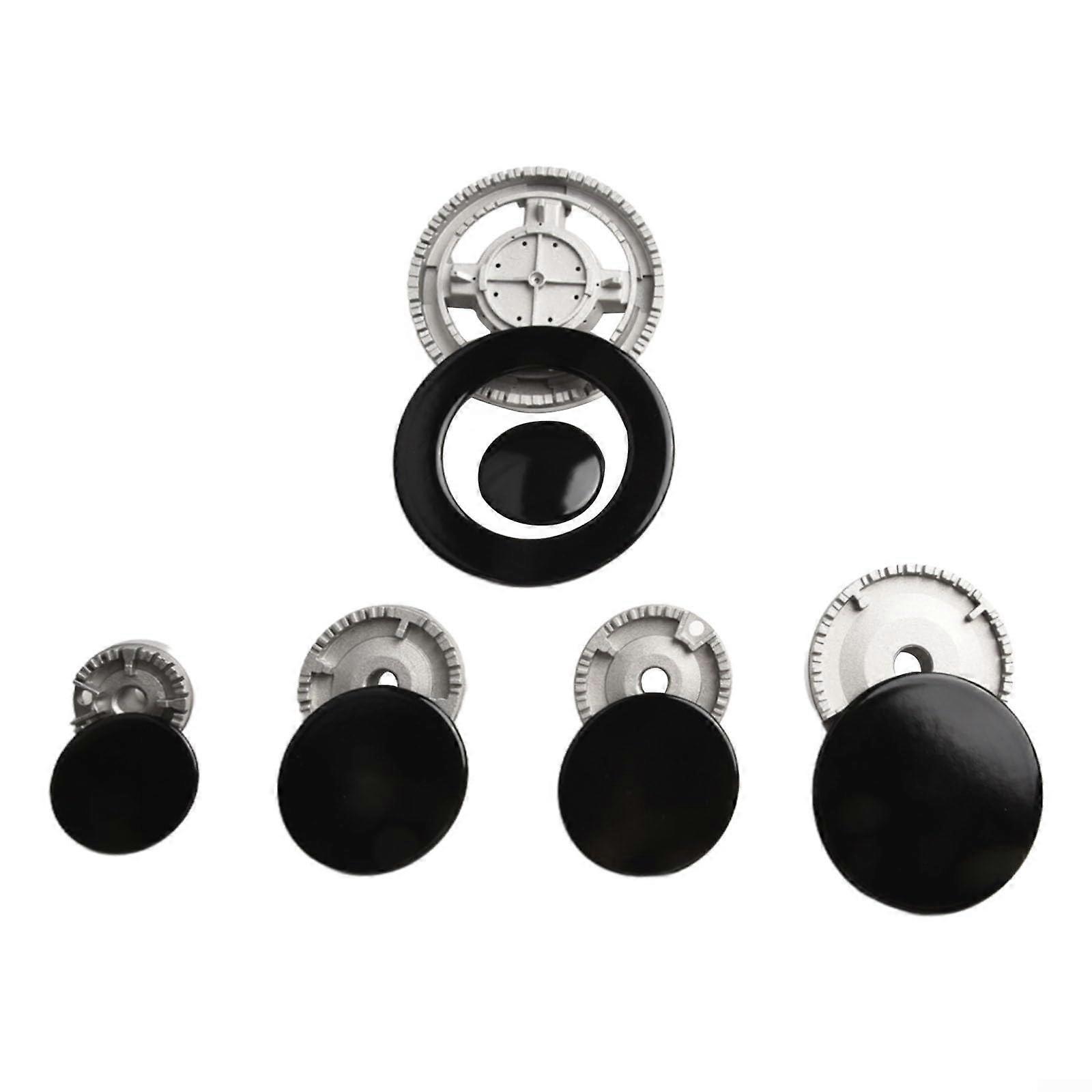 Zinc Alloy Gas Burner Cap Set for Sabaf Stoves Flame Diffuser Replacement Kit 5 Sizes(Flat)