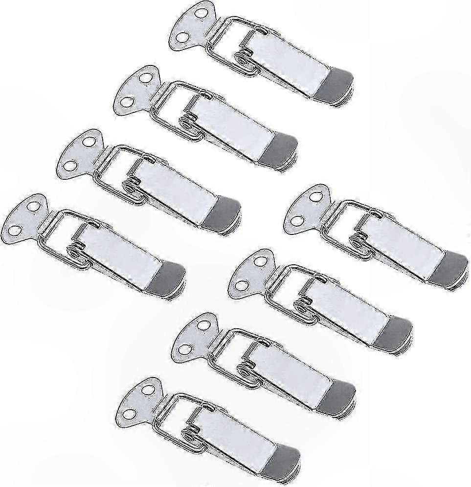 8-Pack Stainless Steel Lever Lock Clasps for Toolboxes, Cases, Drawers, and Cabinets
