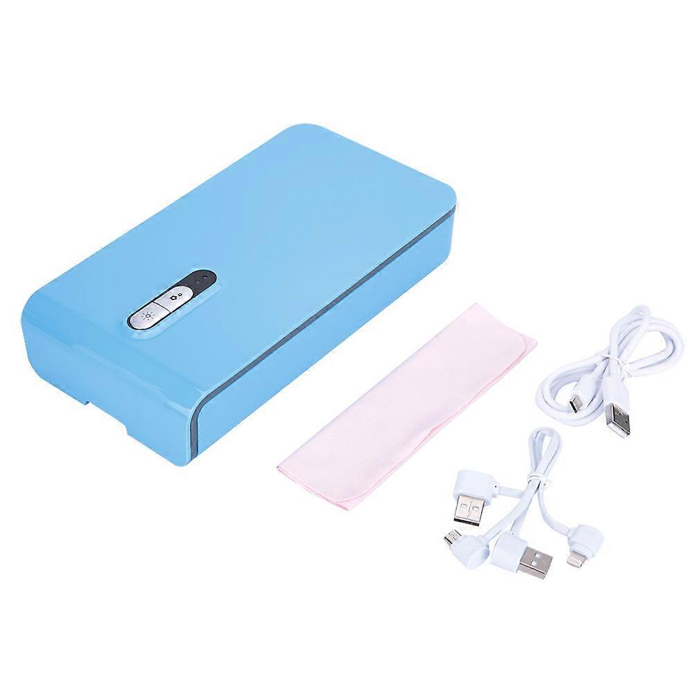 Multi-use UV Light Sterilizer Portable Mobile Phone Toothbrush Underwear Disinfection Box Blue
