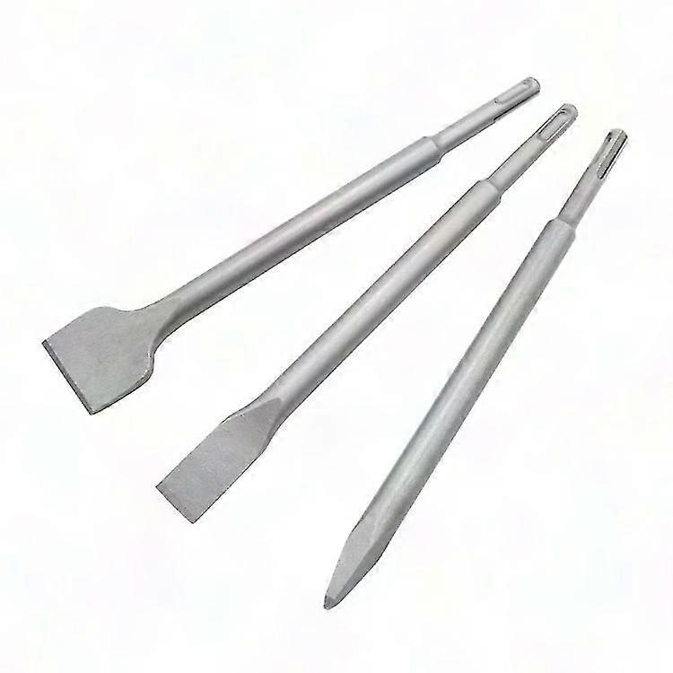 3-Piece Chisel Set: Wide, Flat & Pointed Chisels for Concrete & Tile Removal