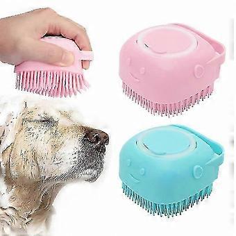 Siliconen badborstel voor huisdieren - zachte hondenshampoo schrobber voor douchemassage, 1 pak