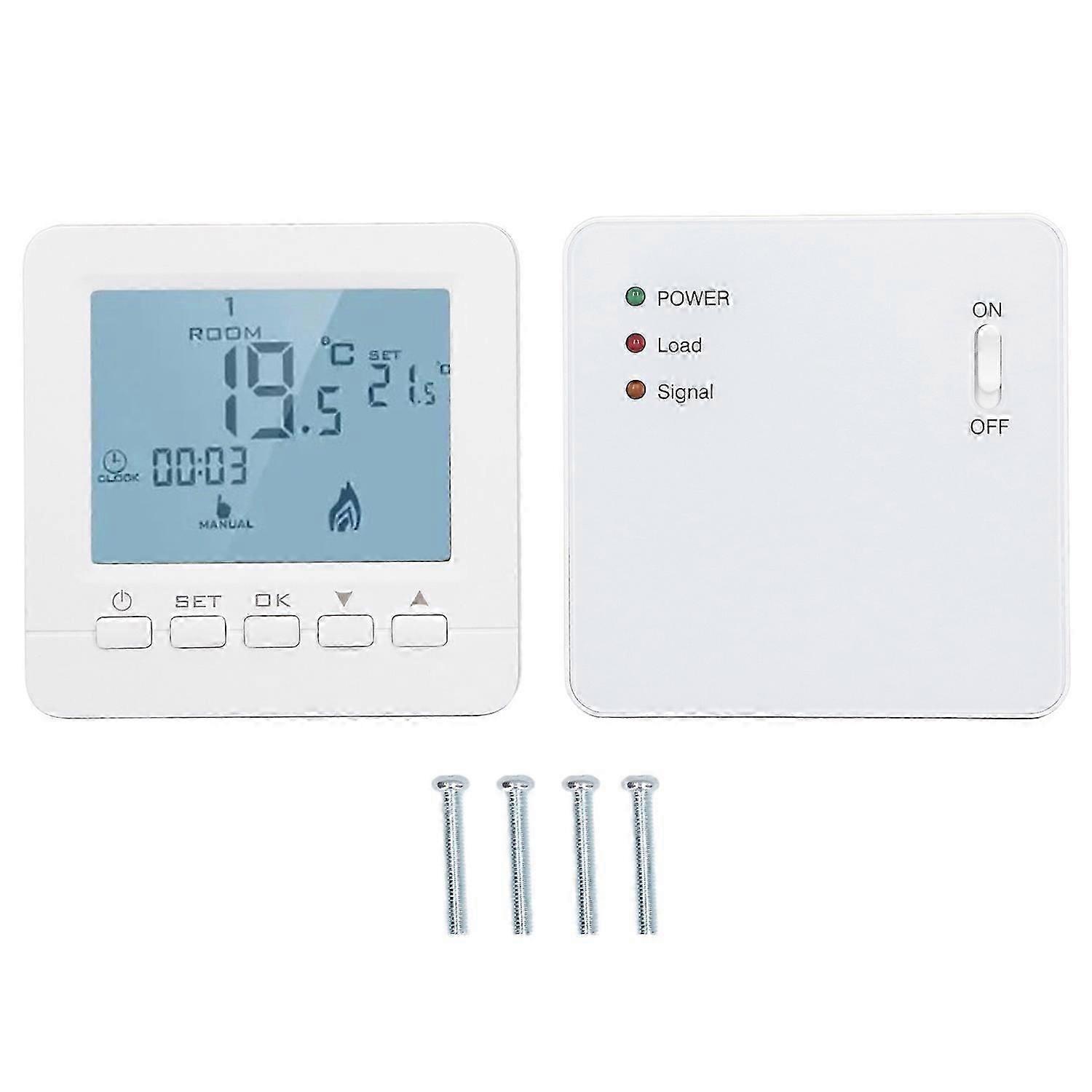 Programmable Thermostat RF Wireless Smart Flame Retardant Electric Heating Temperature Controller AC